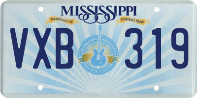 MS license plate VXB319