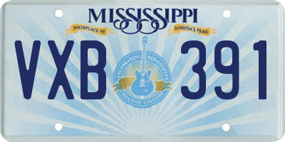 MS license plate VXB391