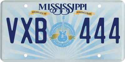 MS license plate VXB444