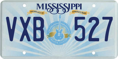 MS license plate VXB527