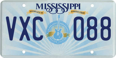 MS license plate VXC088