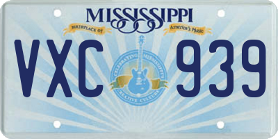 MS license plate VXC939