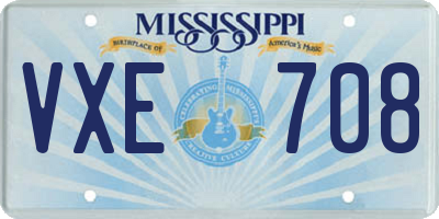 MS license plate VXE708