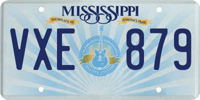 MS license plate VXE879