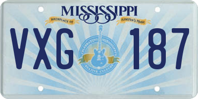 MS license plate VXG187