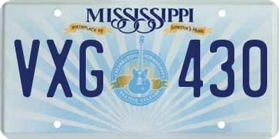 MS license plate VXG430