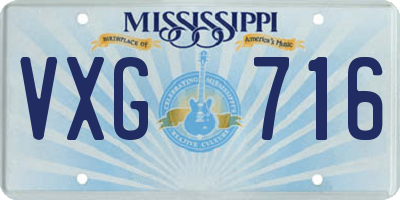 MS license plate VXG716