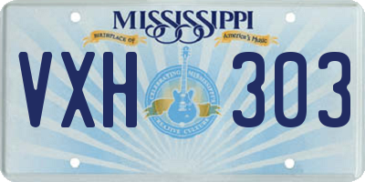 MS license plate VXH303