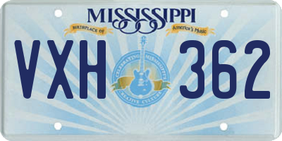 MS license plate VXH362