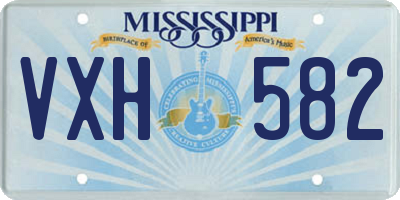 MS license plate VXH582