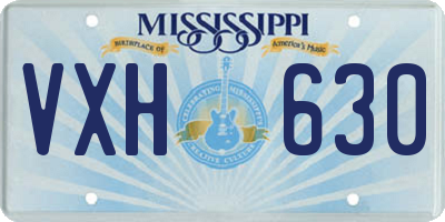 MS license plate VXH630