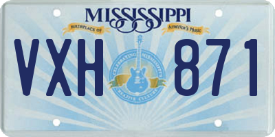 MS license plate VXH871