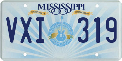 MS license plate VXI319