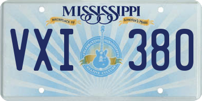 MS license plate VXI380