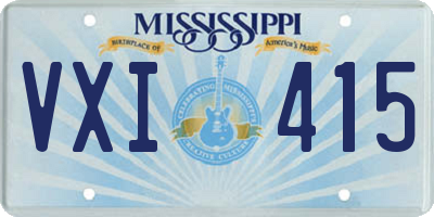 MS license plate VXI415