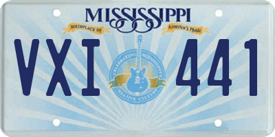 MS license plate VXI441