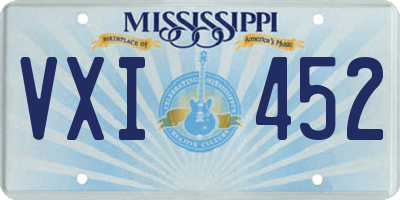 MS license plate VXI452