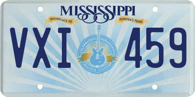 MS license plate VXI459
