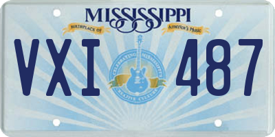 MS license plate VXI487