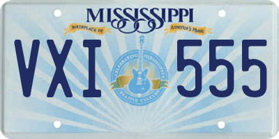 MS license plate VXI555
