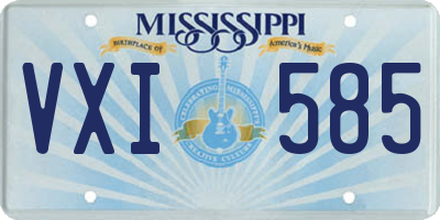 MS license plate VXI585