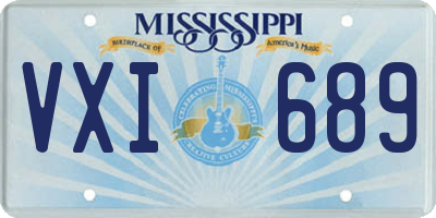 MS license plate VXI689