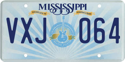 MS license plate VXJ064