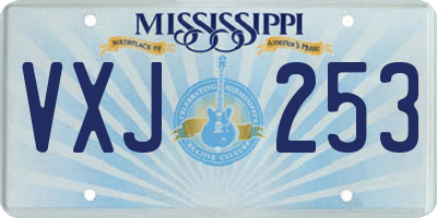 MS license plate VXJ253