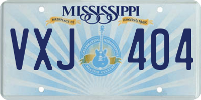MS license plate VXJ404