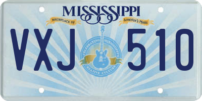 MS license plate VXJ510