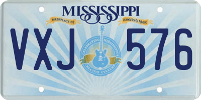 MS license plate VXJ576