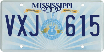 MS license plate VXJ615