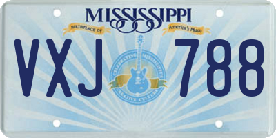 MS license plate VXJ788