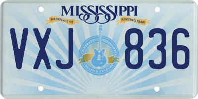 MS license plate VXJ836