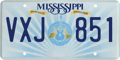 MS license plate VXJ851