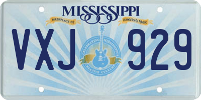 MS license plate VXJ929