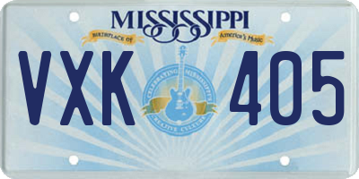 MS license plate VXK405
