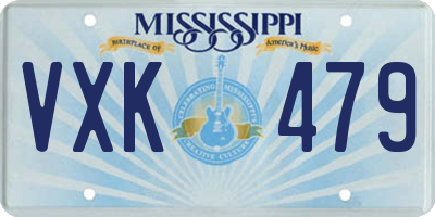 MS license plate VXK479