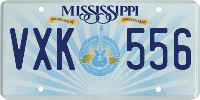 MS license plate VXK556