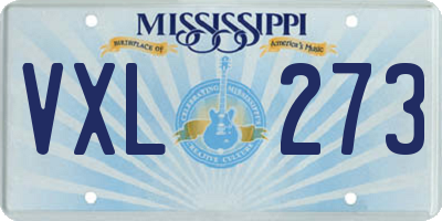 MS license plate VXL273