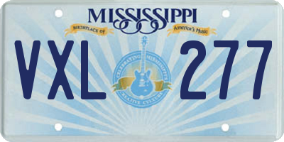 MS license plate VXL277