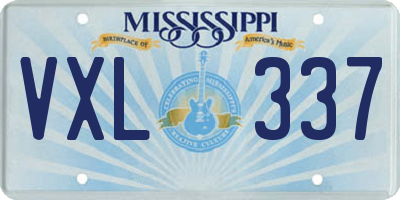 MS license plate VXL337