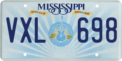 MS license plate VXL698