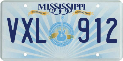 MS license plate VXL912