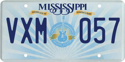 MS license plate VXM057