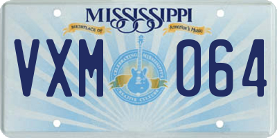 MS license plate VXM064