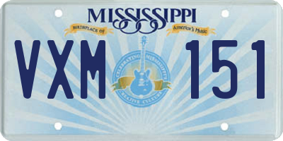 MS license plate VXM151