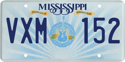 MS license plate VXM152
