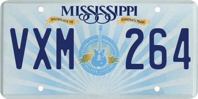 MS license plate VXM264