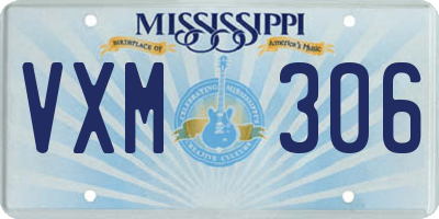 MS license plate VXM306